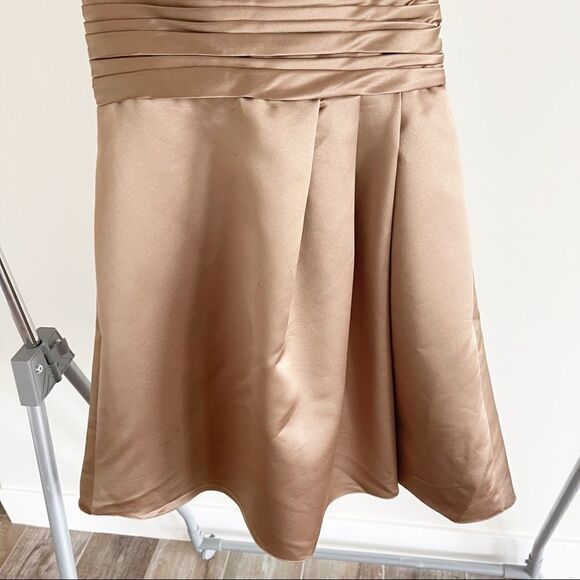 Bill Levkoff Strapless Satin Mini Dress Size 10 - Picture 3 of 7